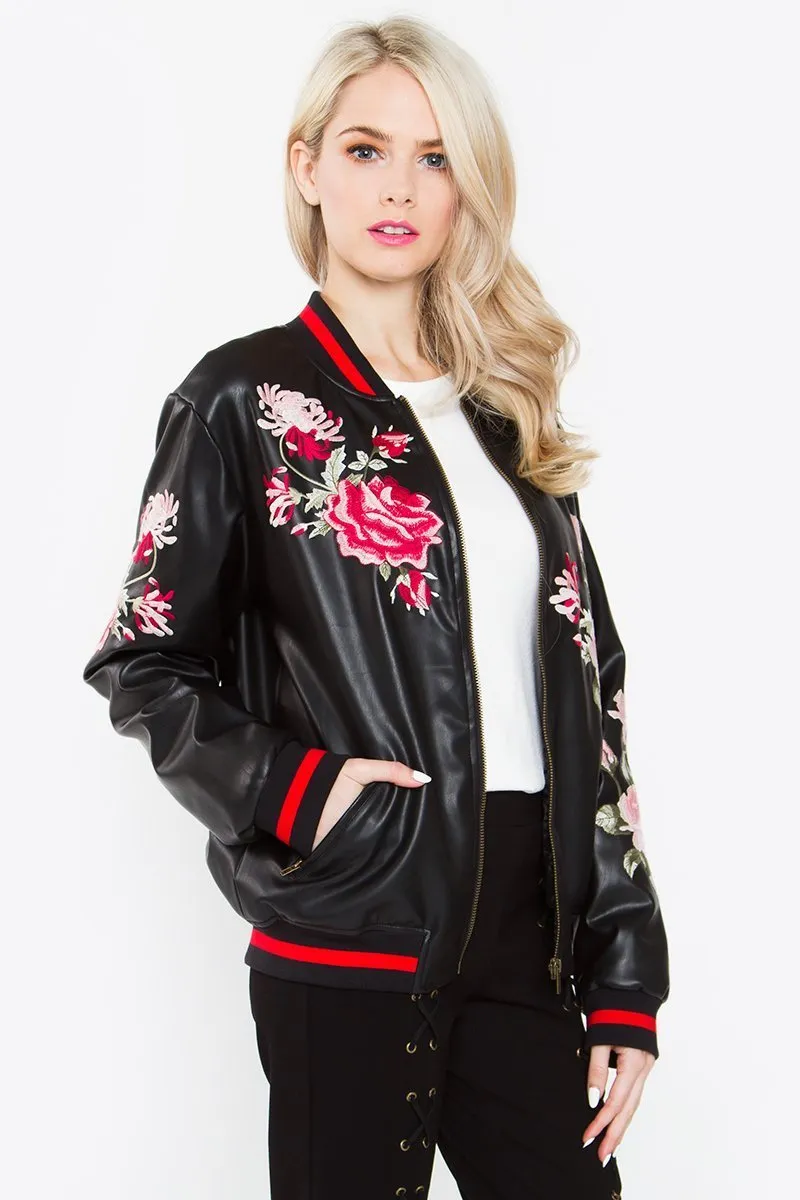 Aiden Embroidered Bomber Jacket
