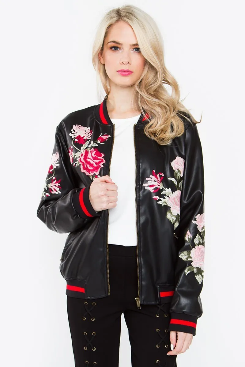 Aiden Embroidered Bomber Jacket