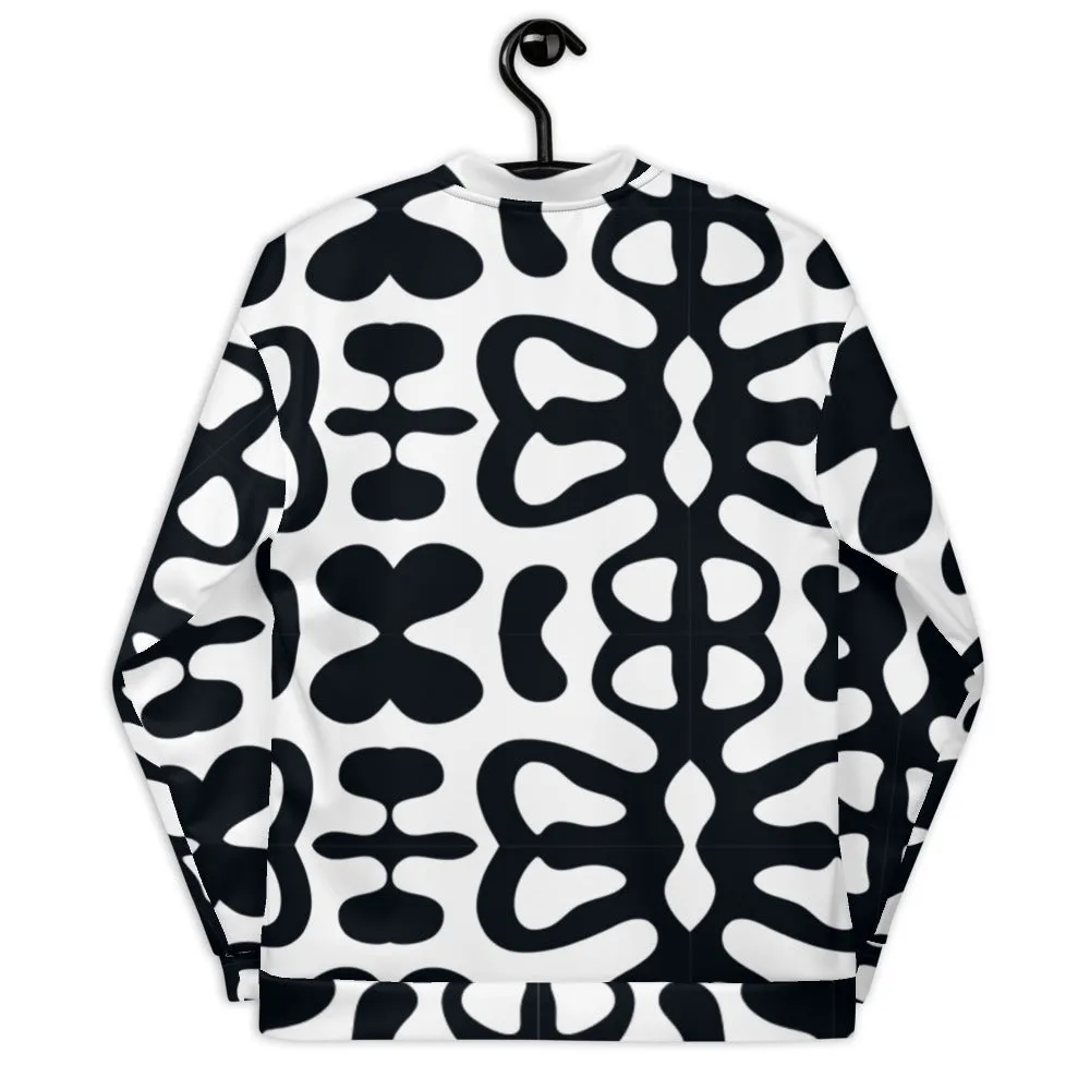 Black & White Effect Unisex Bomber Jacket