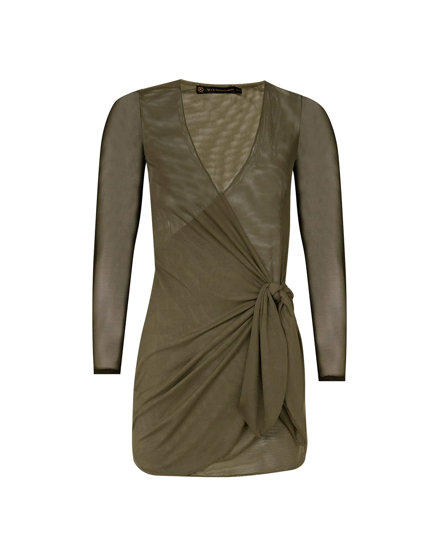 Emily Long Sleeve Short Cover Up - Evergreen