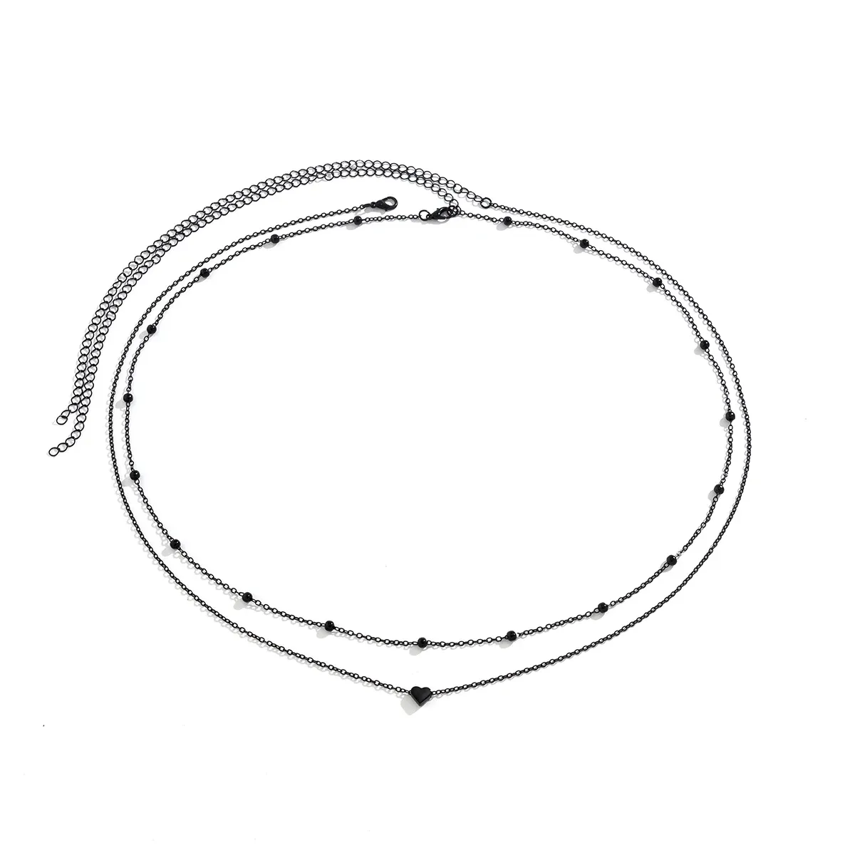 Gothic Black Double Layer Waist Chain