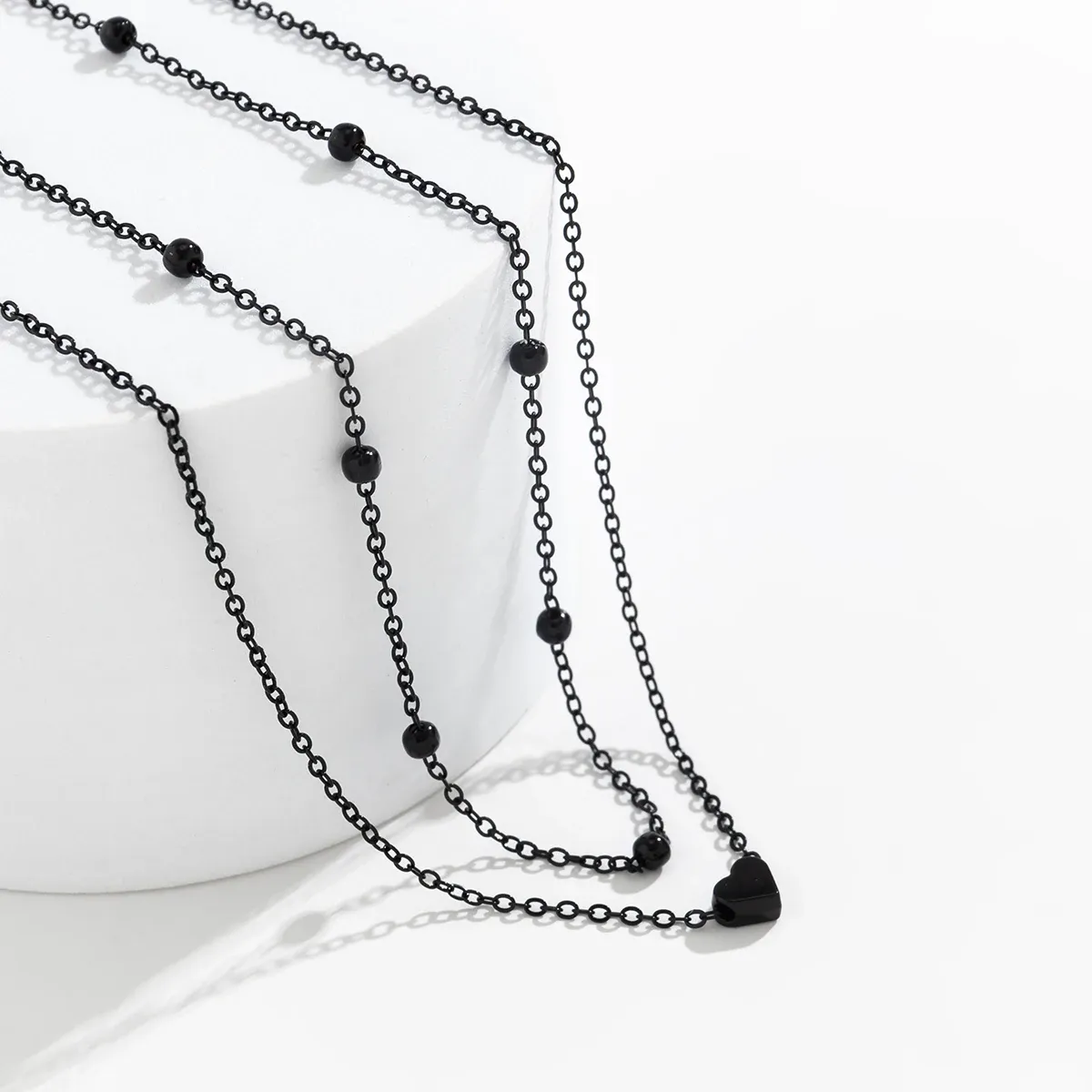 Gothic Black Double Layer Waist Chain