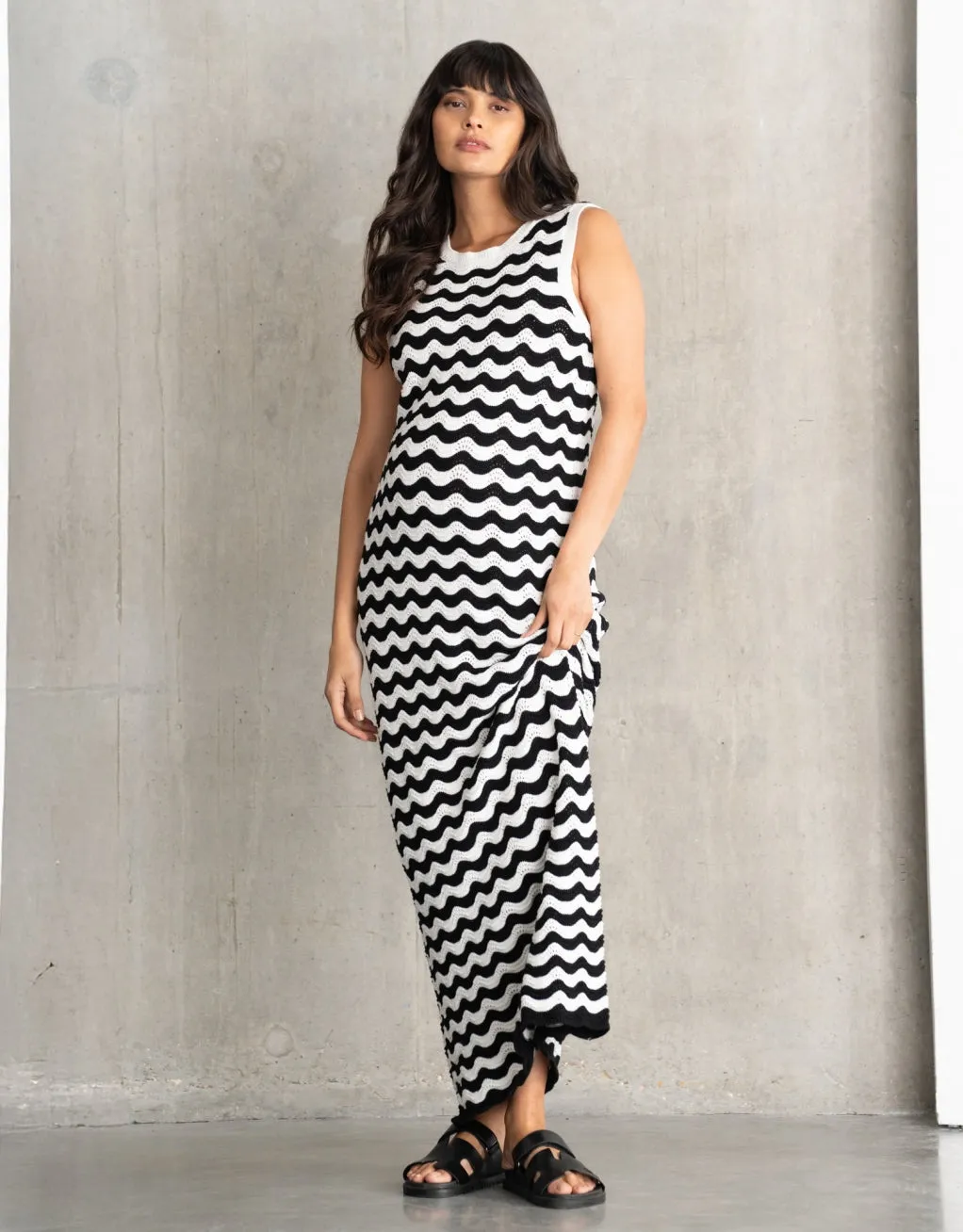Harper Wave Stitch Knit Dress