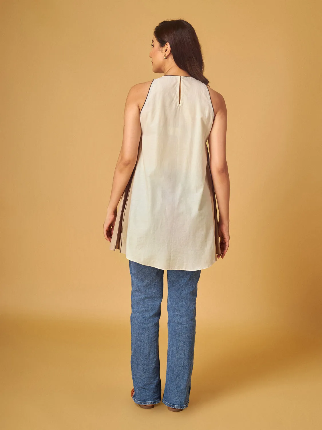Ivory Cotton In-cut Top