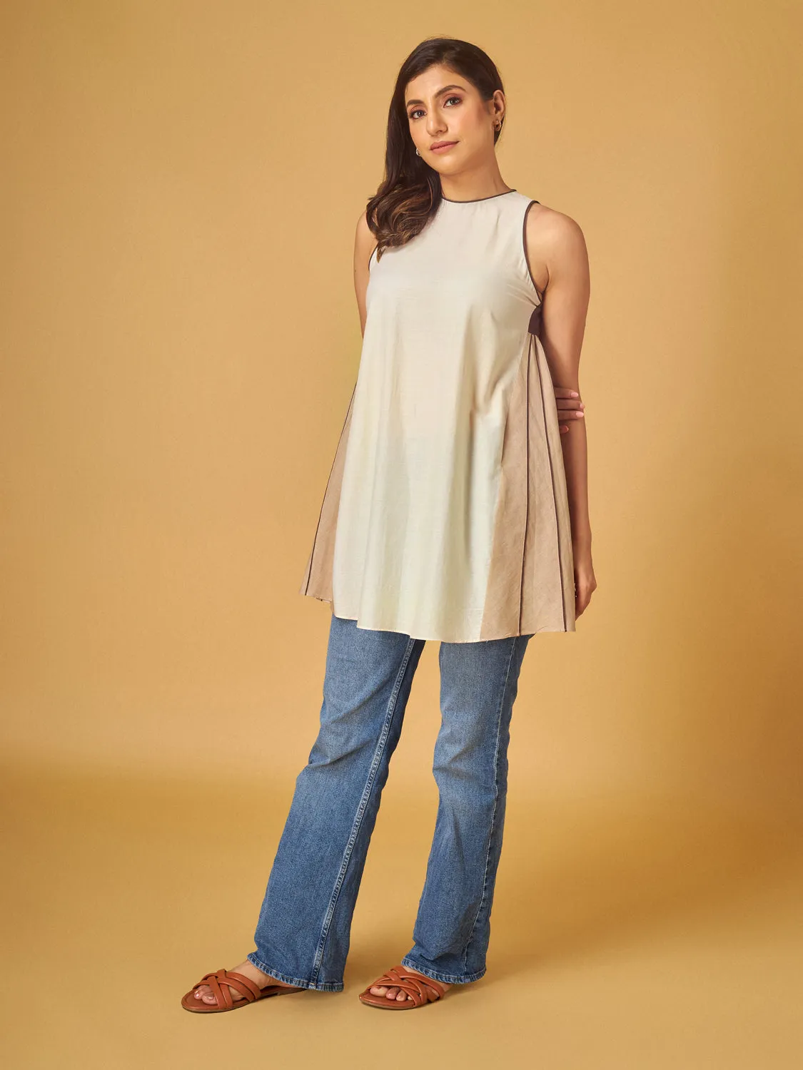Ivory Cotton In-cut Top