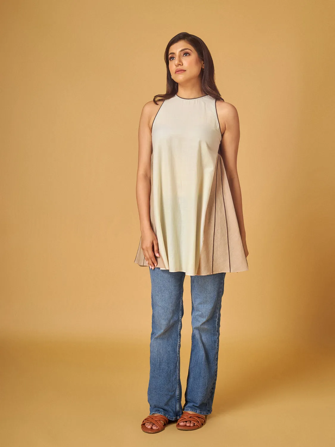 Ivory Cotton In-cut Top