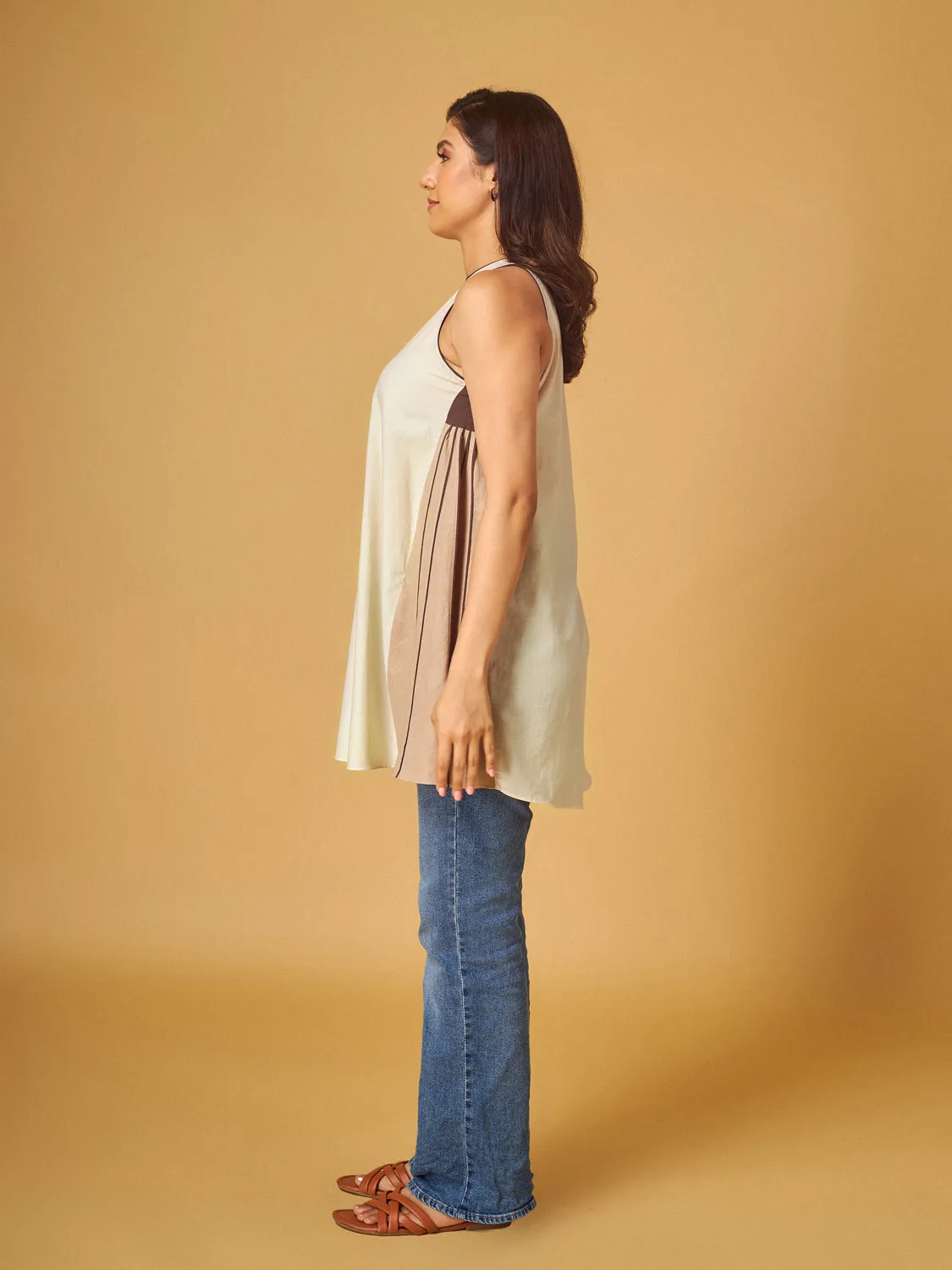 Ivory Cotton In-cut Top