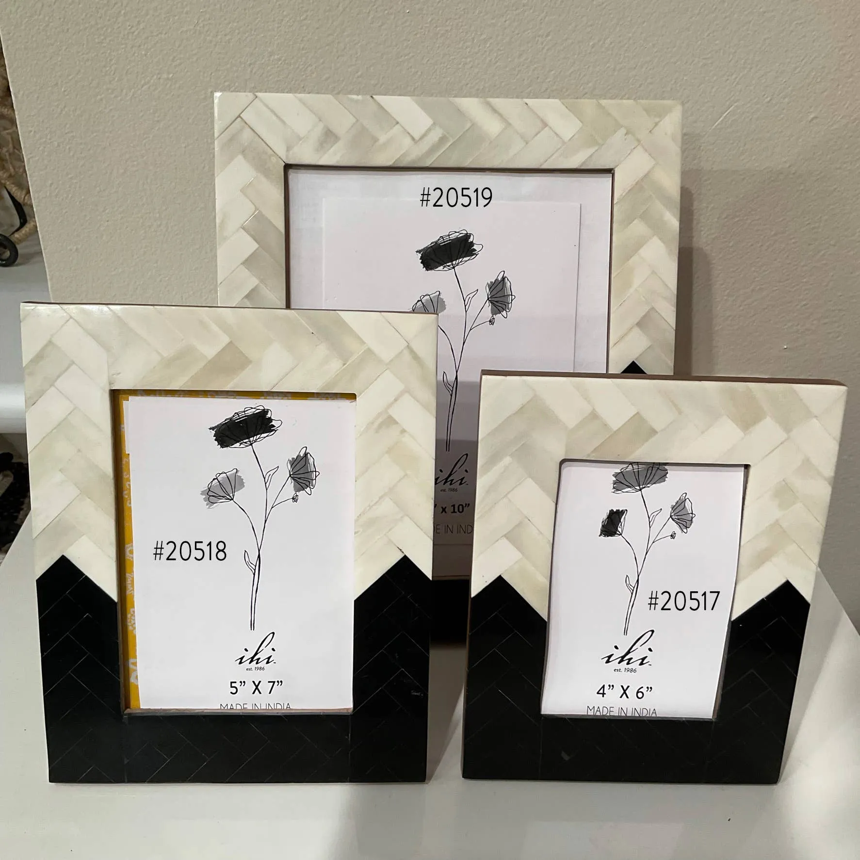 LG Chevron Bone Photo Frame
