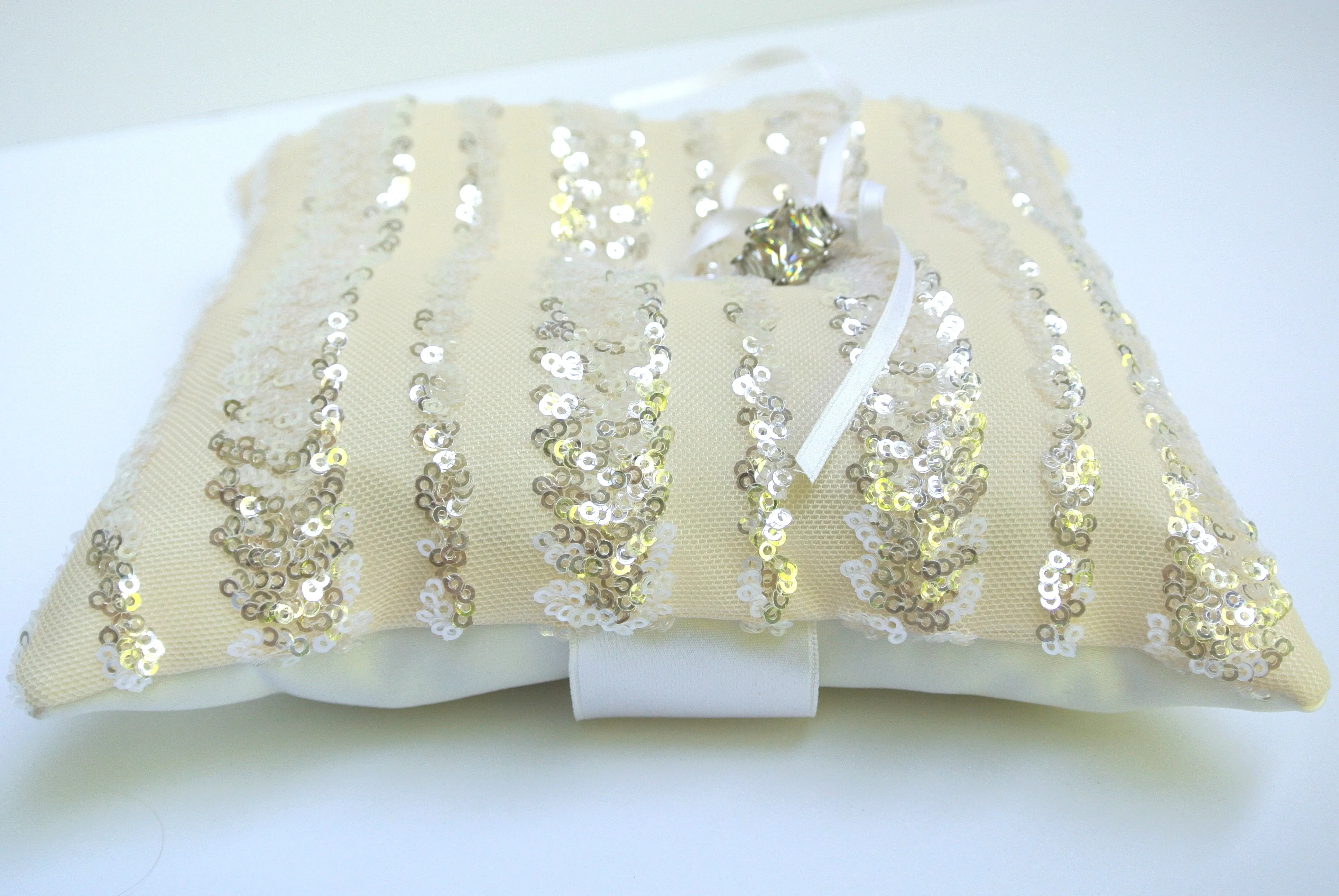 Sequin Shimmer Ring Bearer Pillow