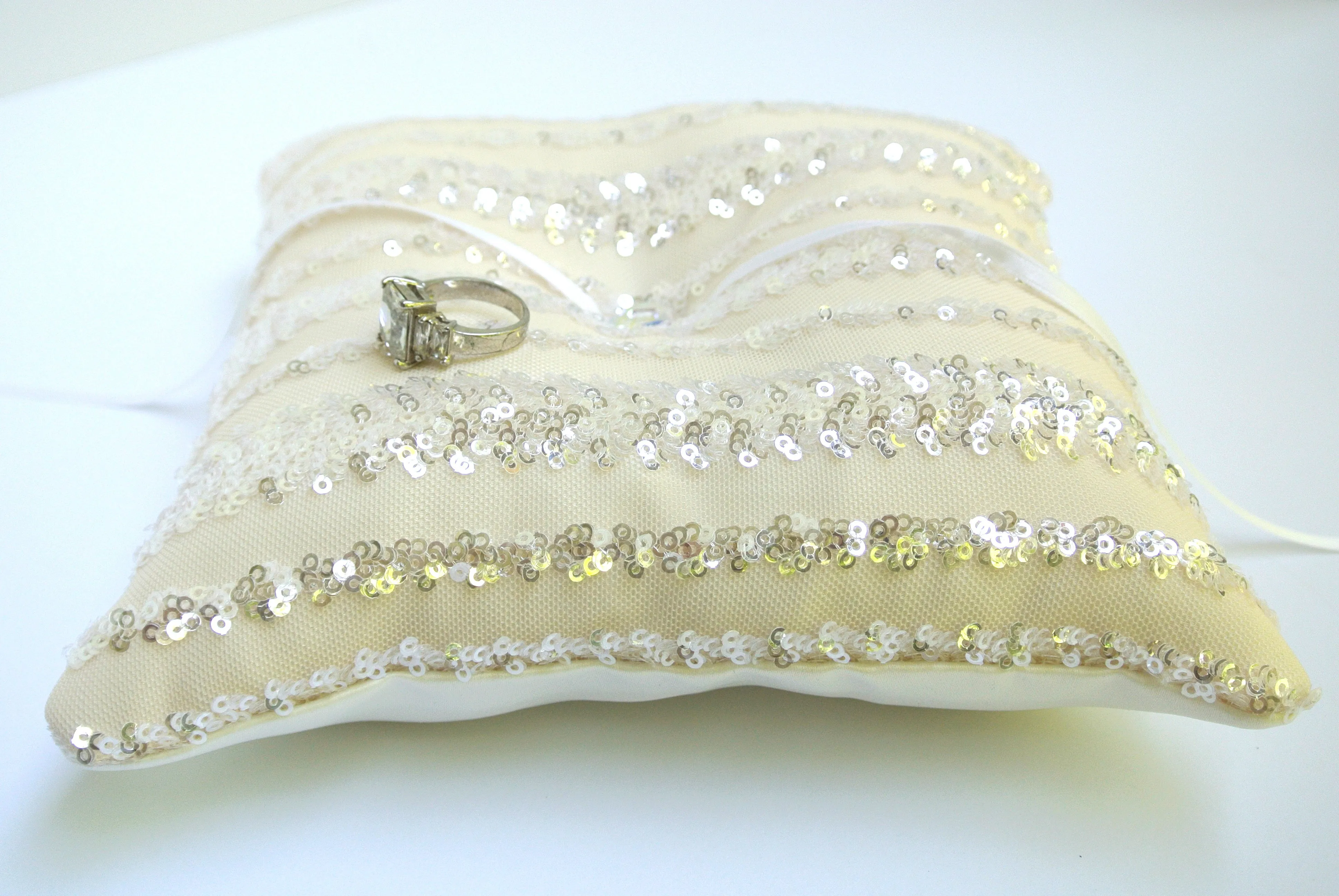 Sequin Shimmer Ring Bearer Pillow