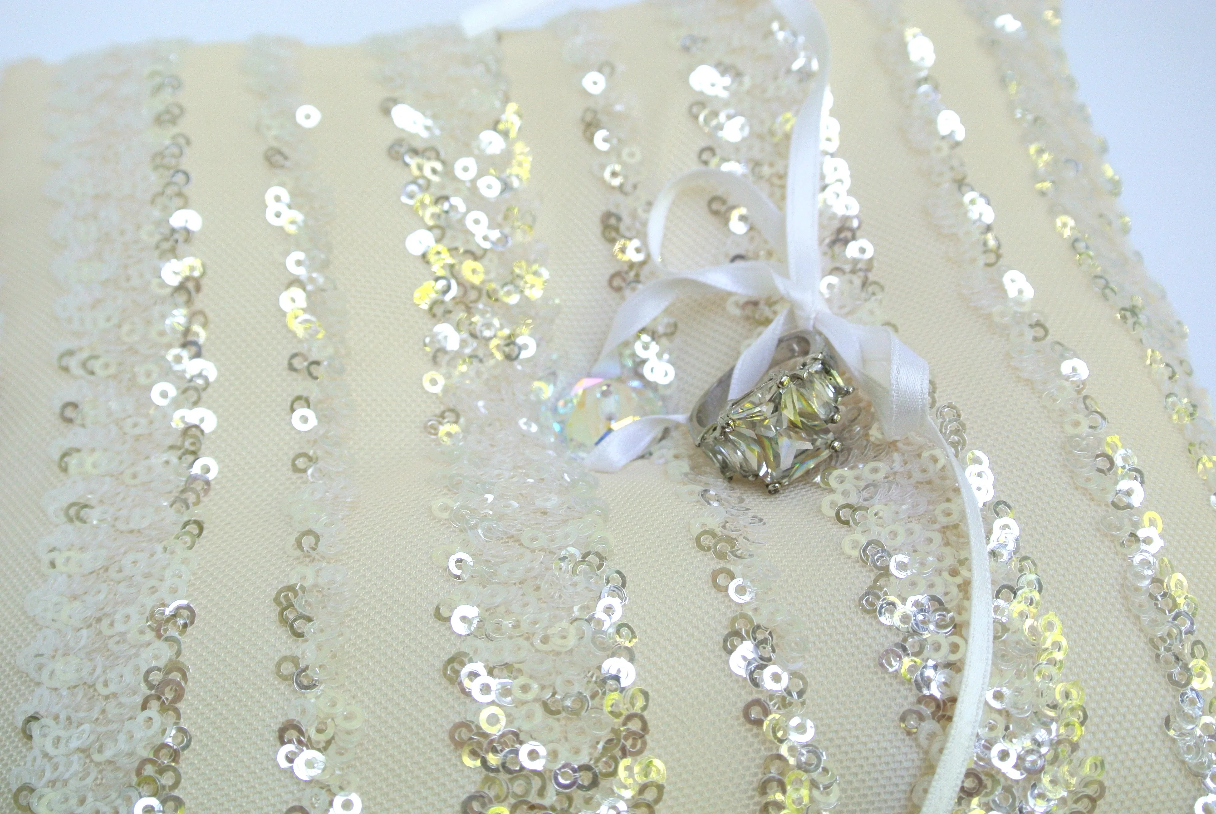 Sequin Shimmer Ring Bearer Pillow