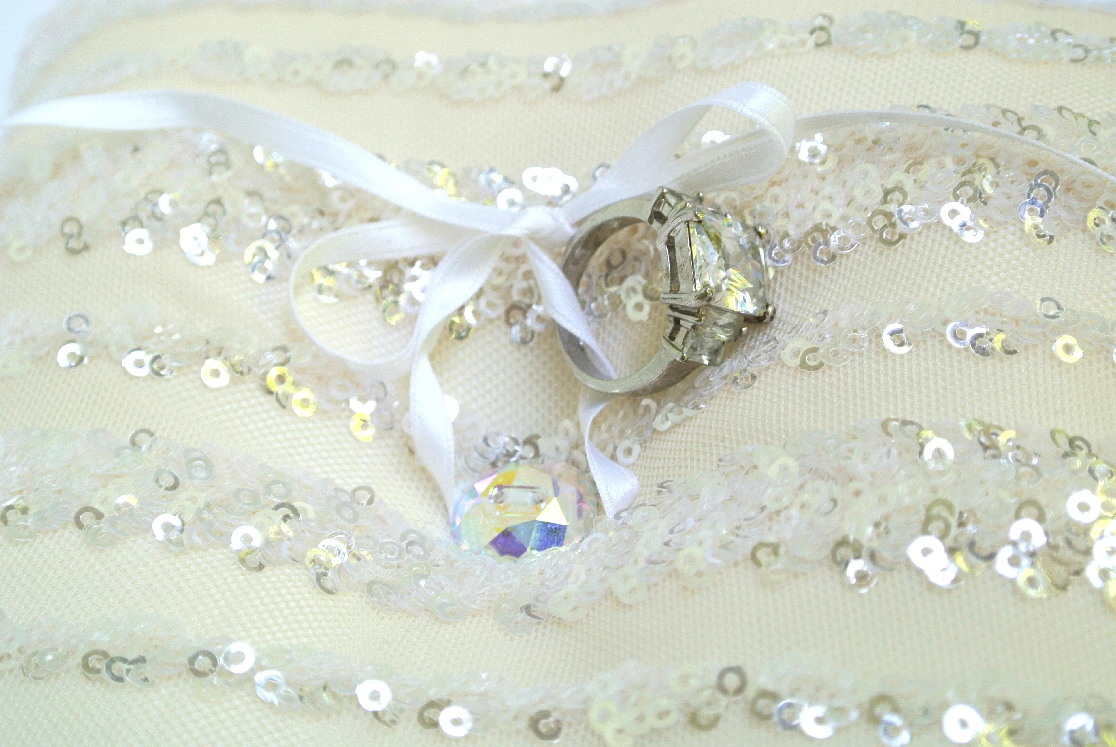 Sequin Shimmer Ring Bearer Pillow