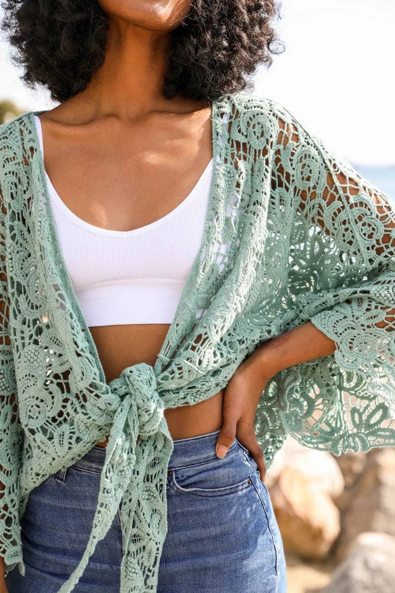 Summer Crochet Floral Petal Kimono Wrap ☀️