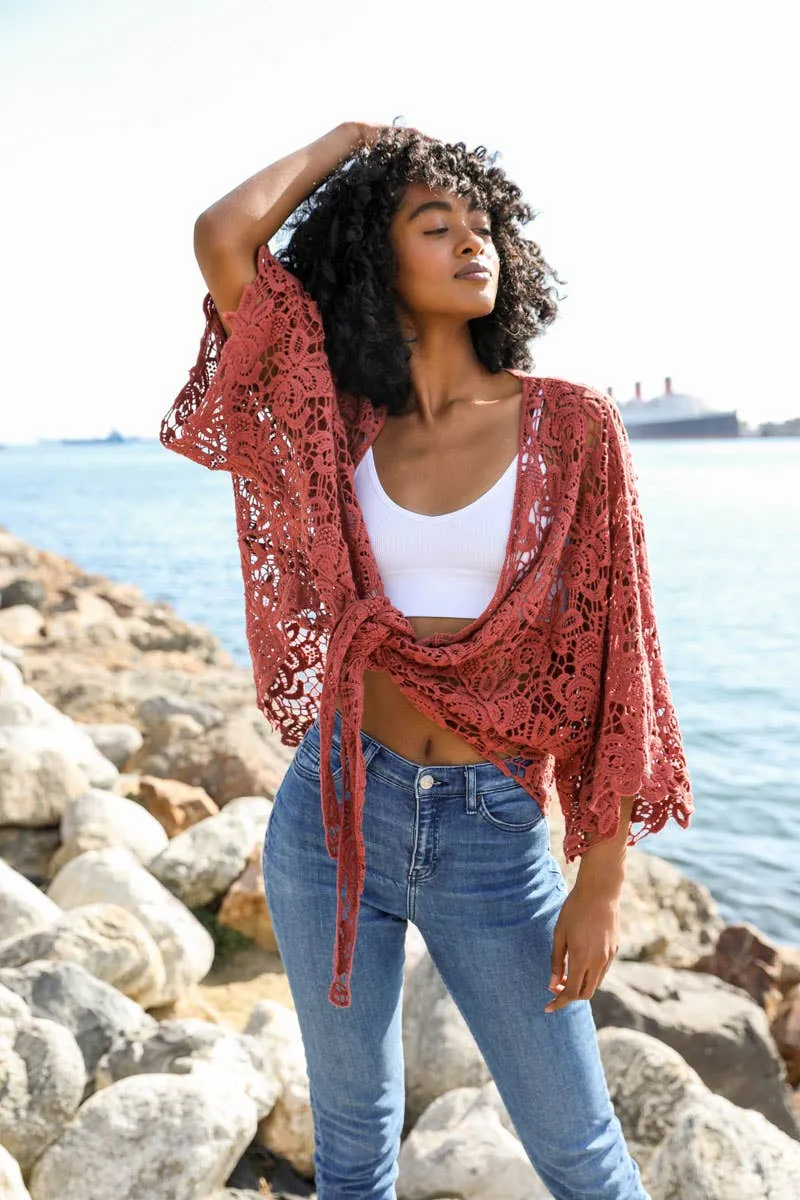 Summer Crochet Floral Petal Kimono Wrap ☀️