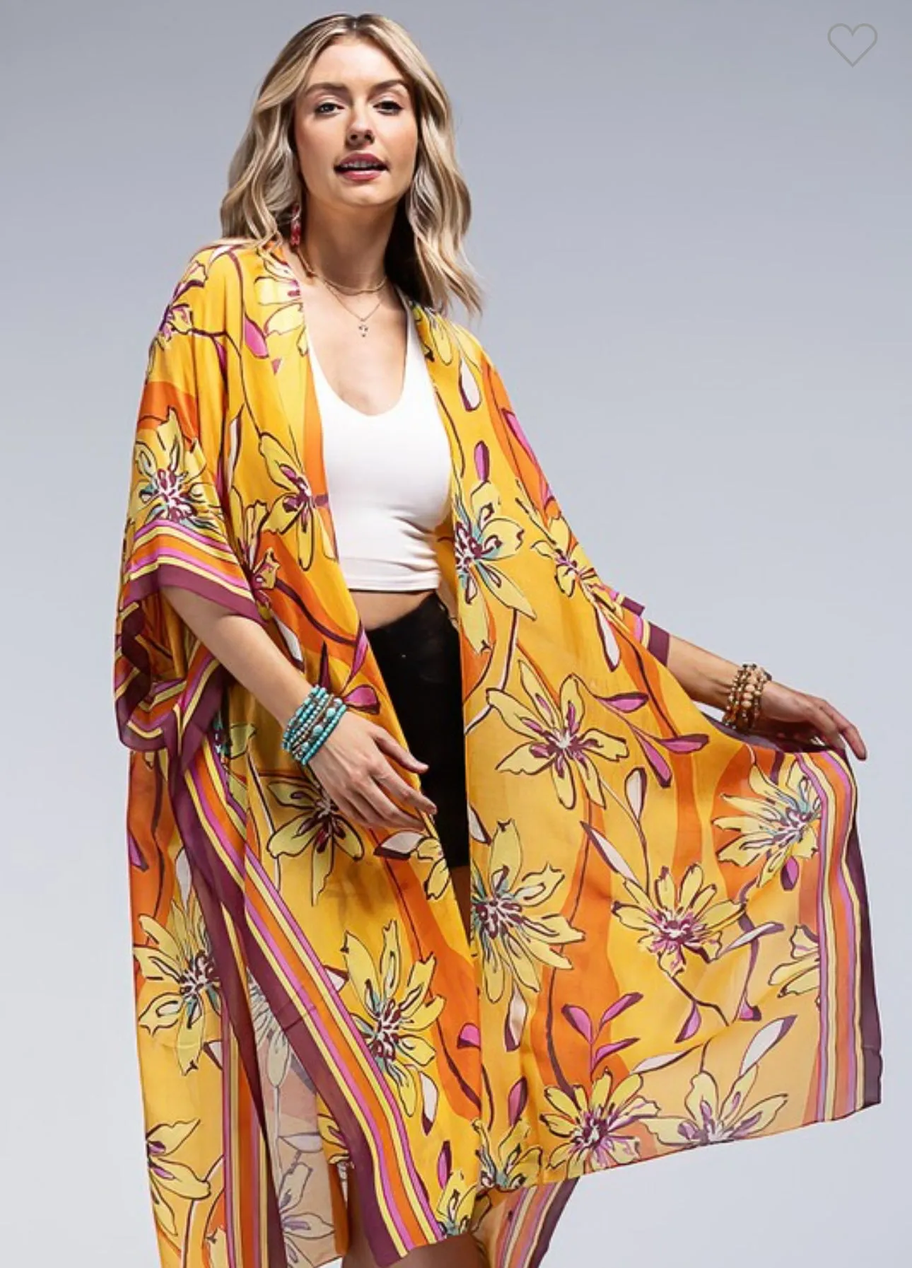 Sunrose Modal Kimono