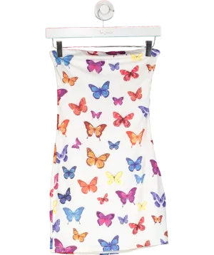 Superdown White Chloe Strapless Butterfly Bodycon Dress UK S