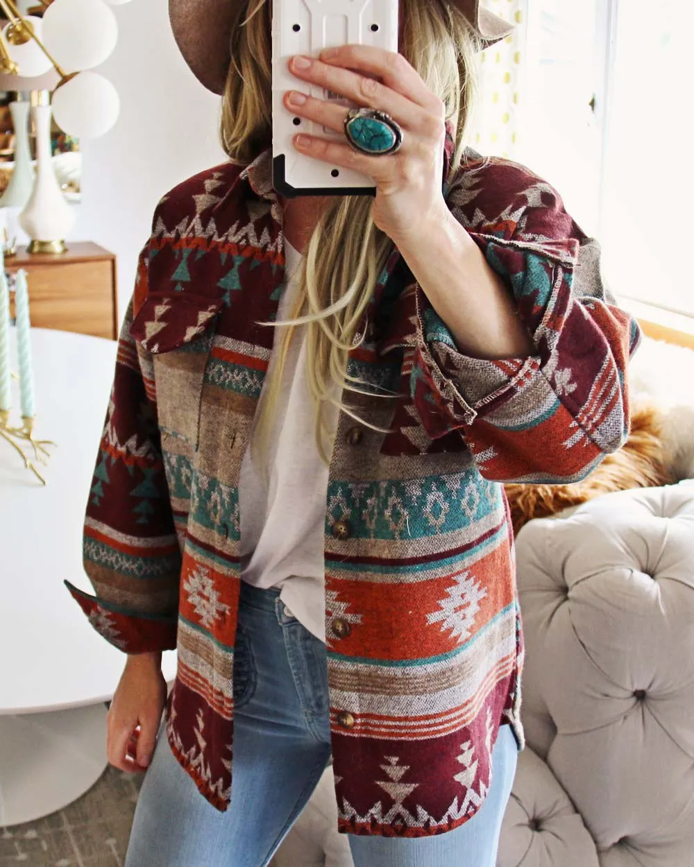 Telluride Shirt Jacket Rust