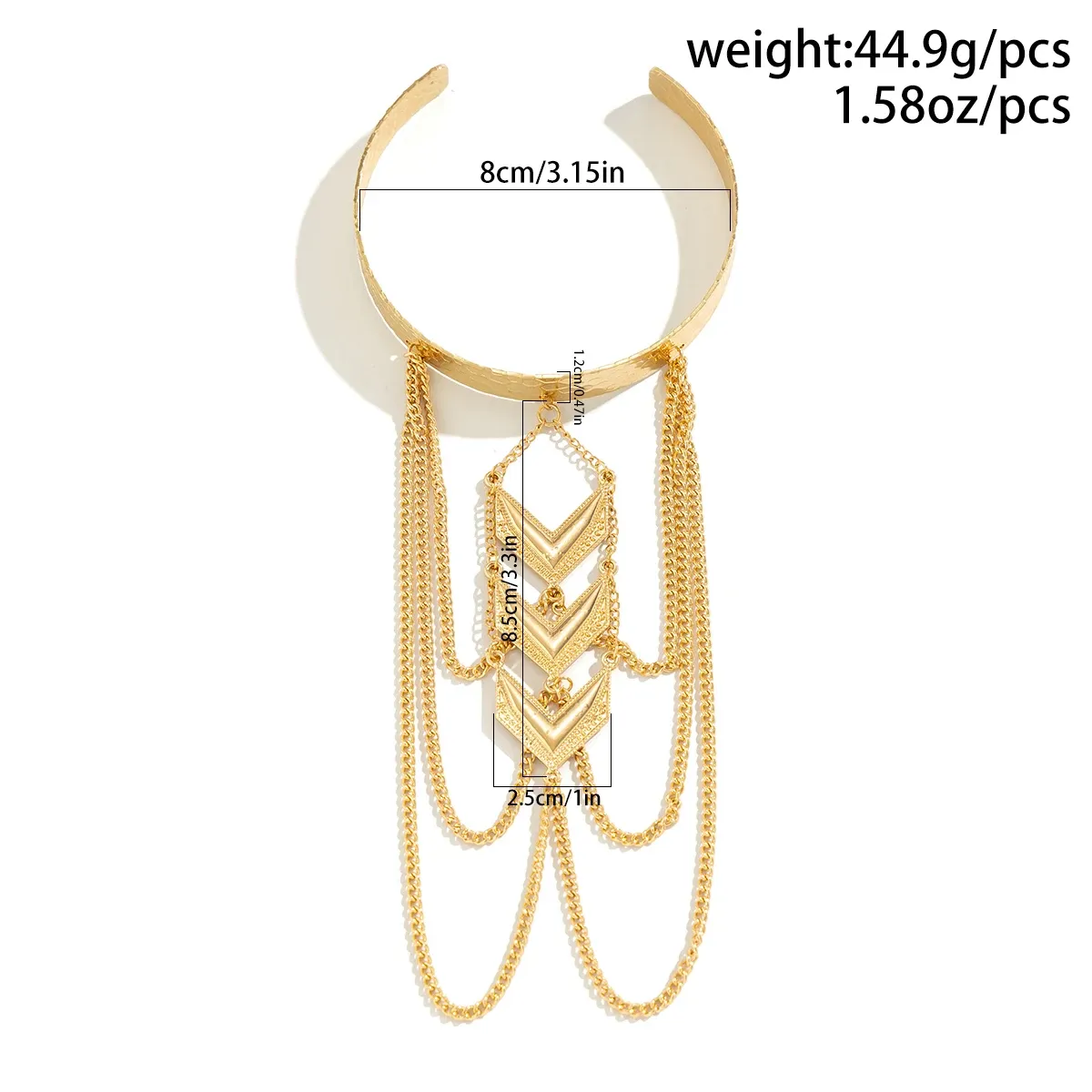 V Shape Pendant Adjustable Bangle