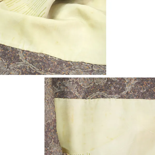 Vintage Haori Kimono Jacket Silk, Dusky Purple base, hrysanthemum