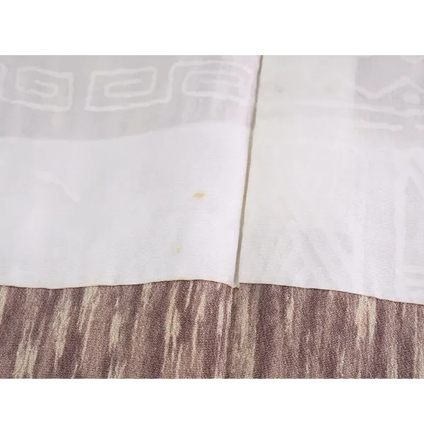 Vintage Haori Kimono Jacket Silk, Dusty Purple base, soft White Gradient Stripes