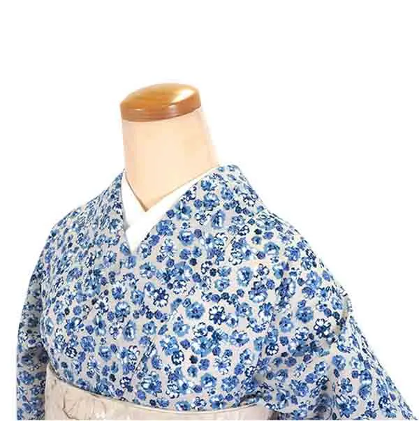 Washable pre-tailored Lined KIMONO【ONE-SIZE】(Small flower pattern.)