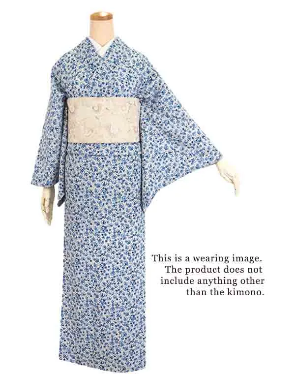 Washable pre-tailored Lined KIMONO【ONE-SIZE】(Small flower pattern.)