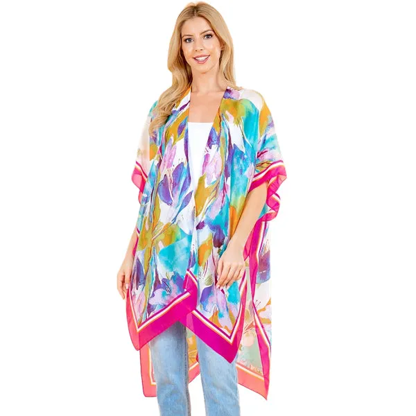 Watercolor Satin Kimono