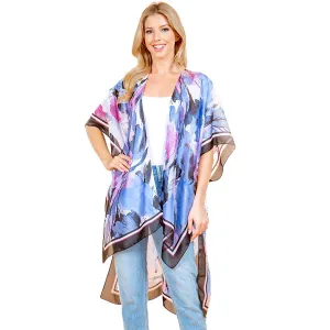 Watercolor Satin Kimono