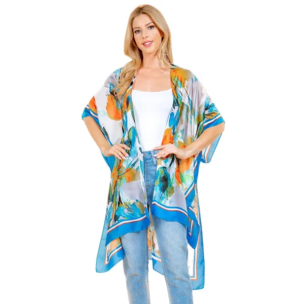 Watercolor Satin Kimono